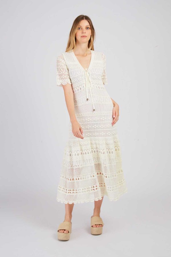 Robe longue unie en maille XIAMEN - Image 7