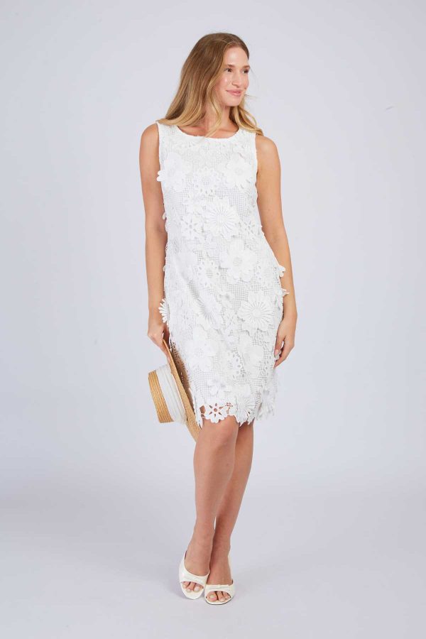 Robe unie en dentelle CARLINE - Image 2