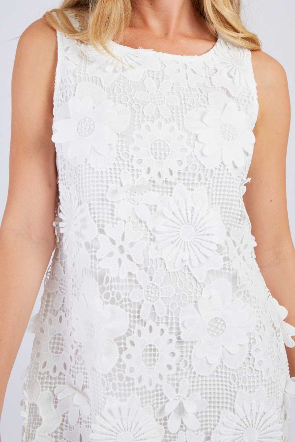 Robe unie en dentelle CARLINE - Image 3