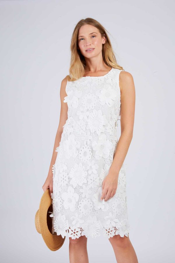 Robe unie en dentelle CARLINE - Image 4