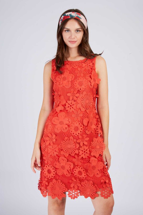Robe unie en dentelle CARLINE - Image 7