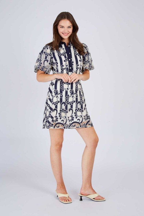 Robe courte en dentelle CAROLINE