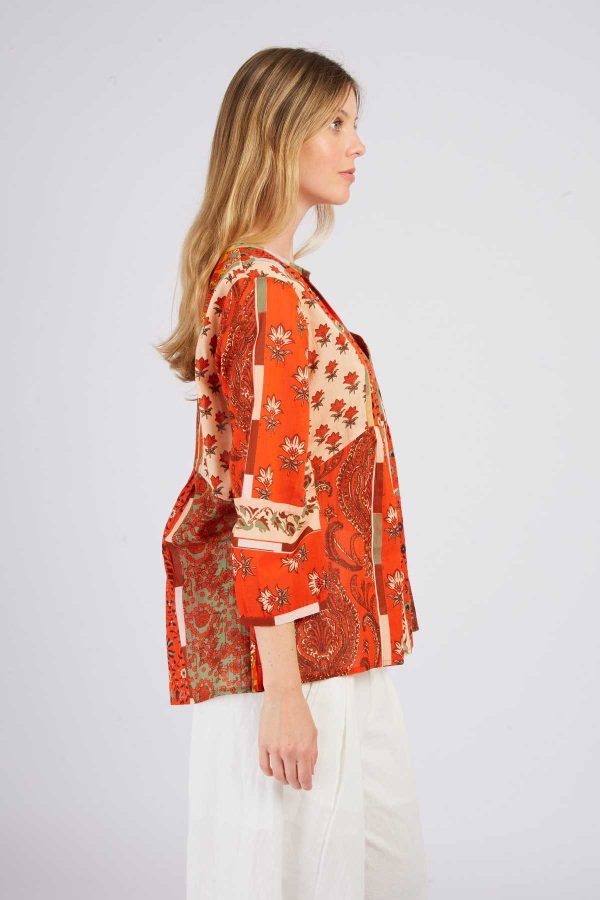 Blouse imprimée manches 3/4 LENNA - Image 4