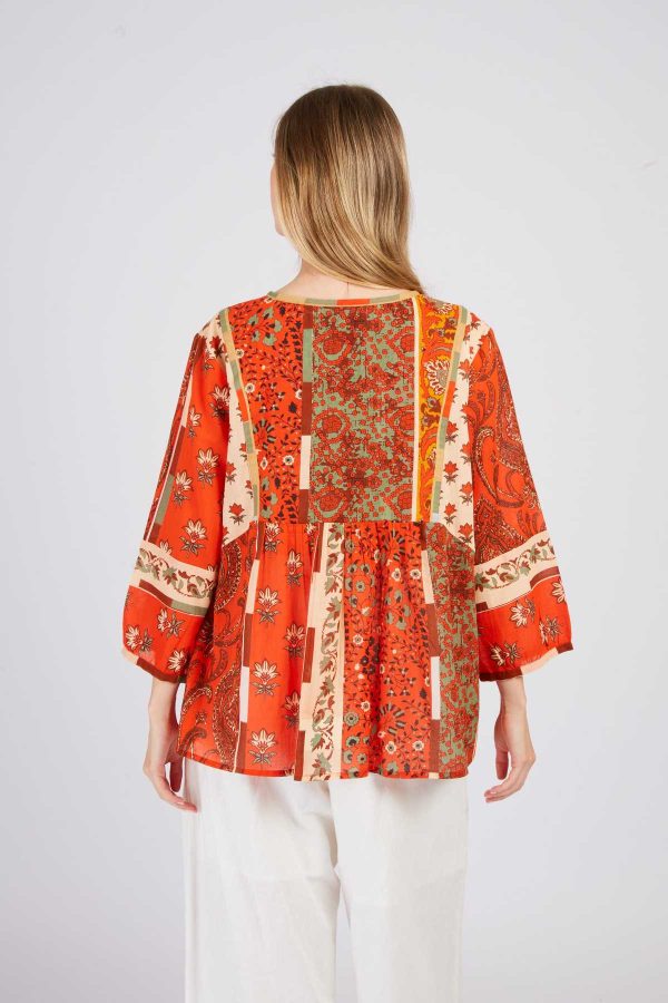 Blouse imprimée manches 3/4 LENNA - Image 5