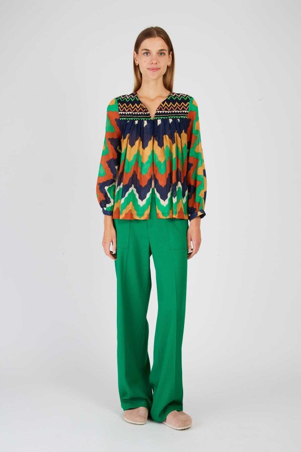 Blouse manches longues imprimée LILY