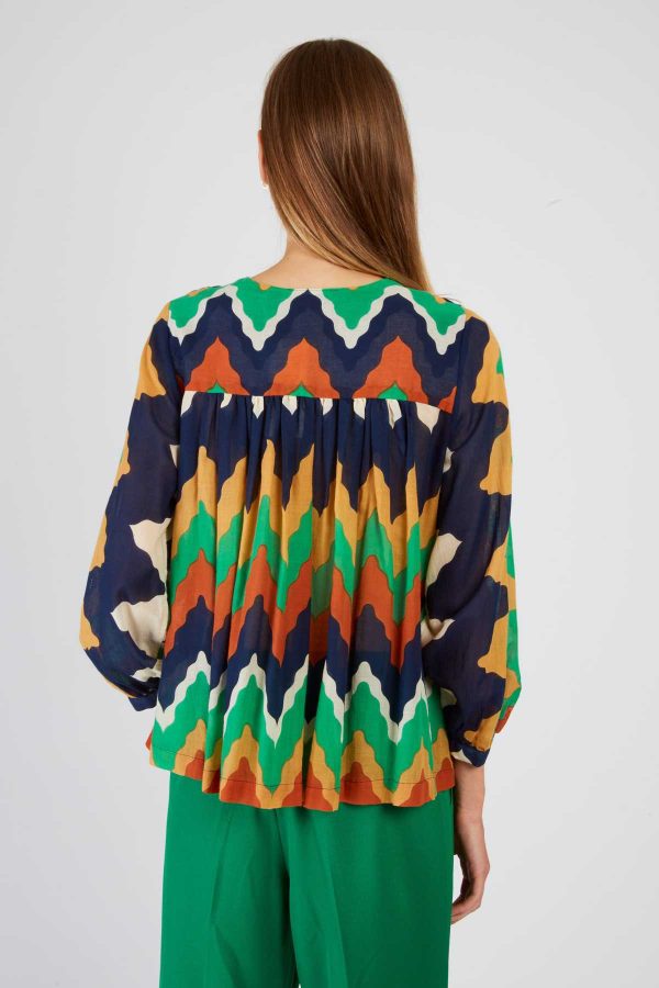 Blouse manches longues imprimée LILY - Image 5