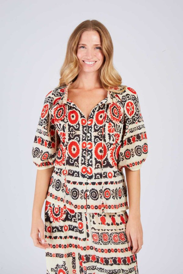 Blouse manches 3/4 imprimée LOURINE - Image 3