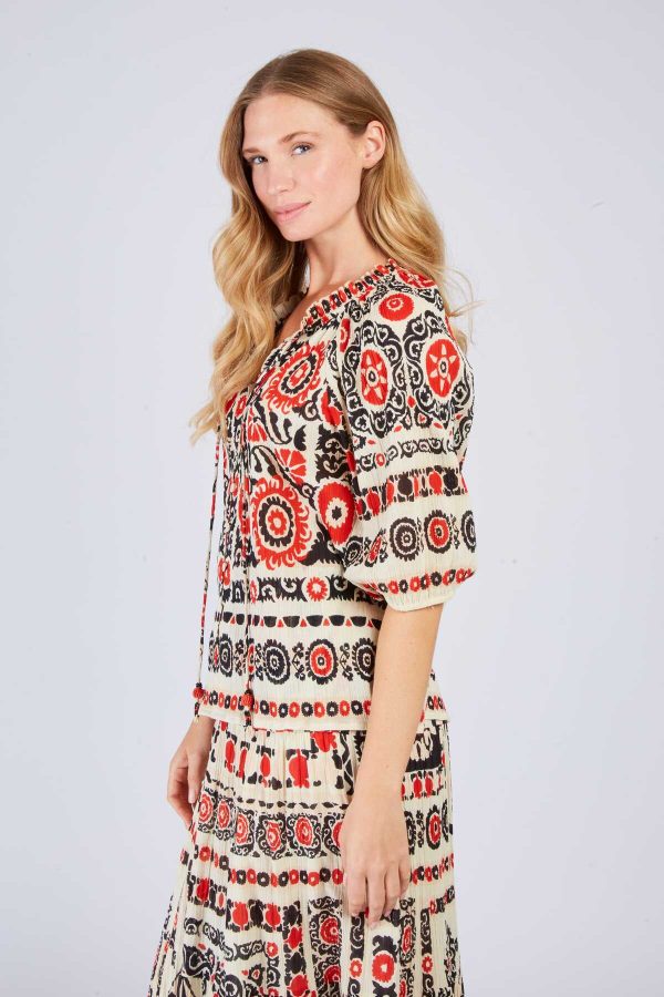 Blouse manches 3/4 imprimée LOURINE - Image 4