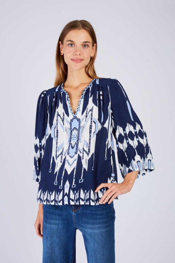 Blouse imprimée manches longues LUCIANA - Image 2