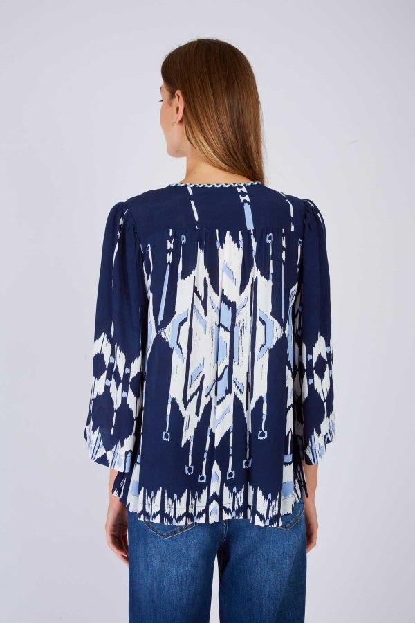 Blouse imprimée manches longues LUCIANA - Image 5