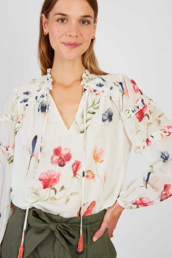 Blouse manches longues imprimée LOVELY - Image 3