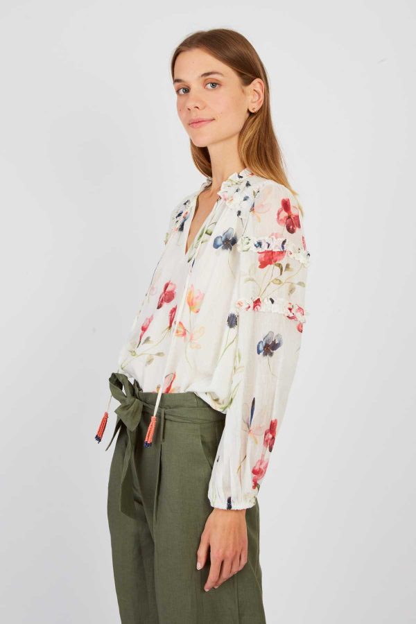 Blouse manches longues imprimée LOVELY - Image 4