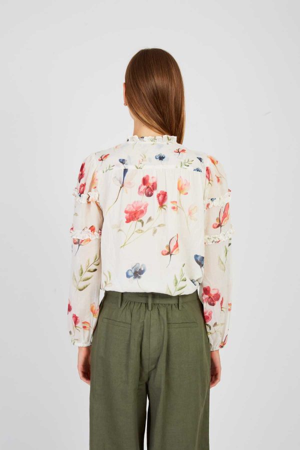 Blouse manches longues imprimée LOVELY - Image 5