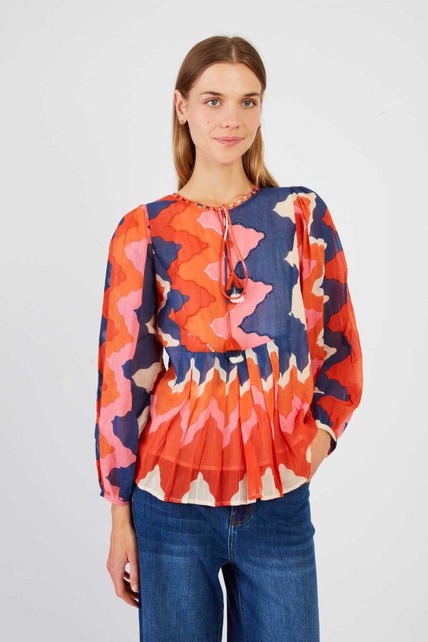 Blouse imprimée maches longues LANZAROTE - Image 2