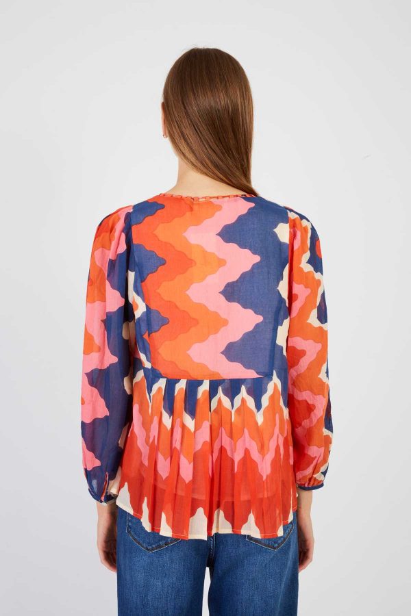 Blouse imprimée maches longues LANZAROTE - Image 4