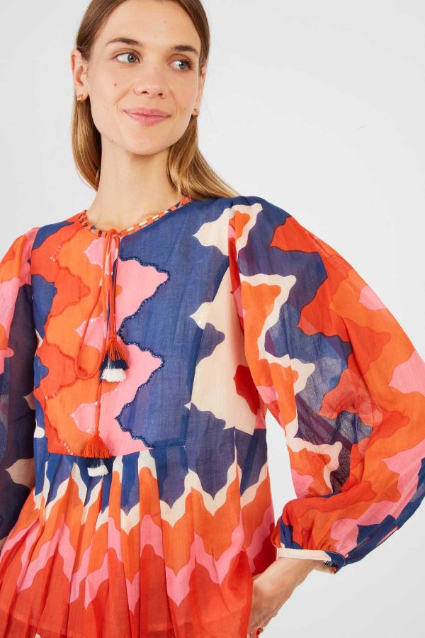 Blouse imprimée maches longues LANZAROTE - Image 5