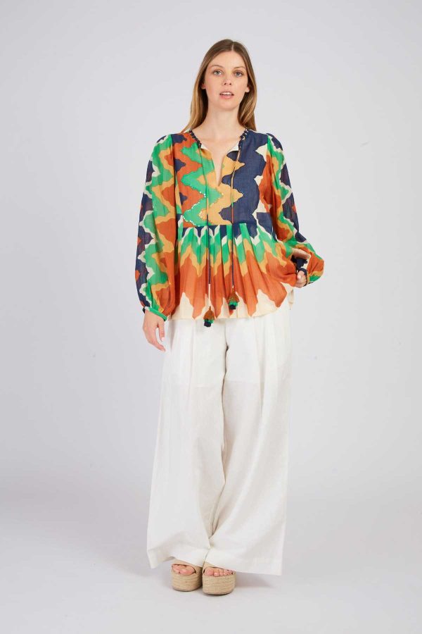 Blouse imprimée maches longues LANZAROTE - Image 6