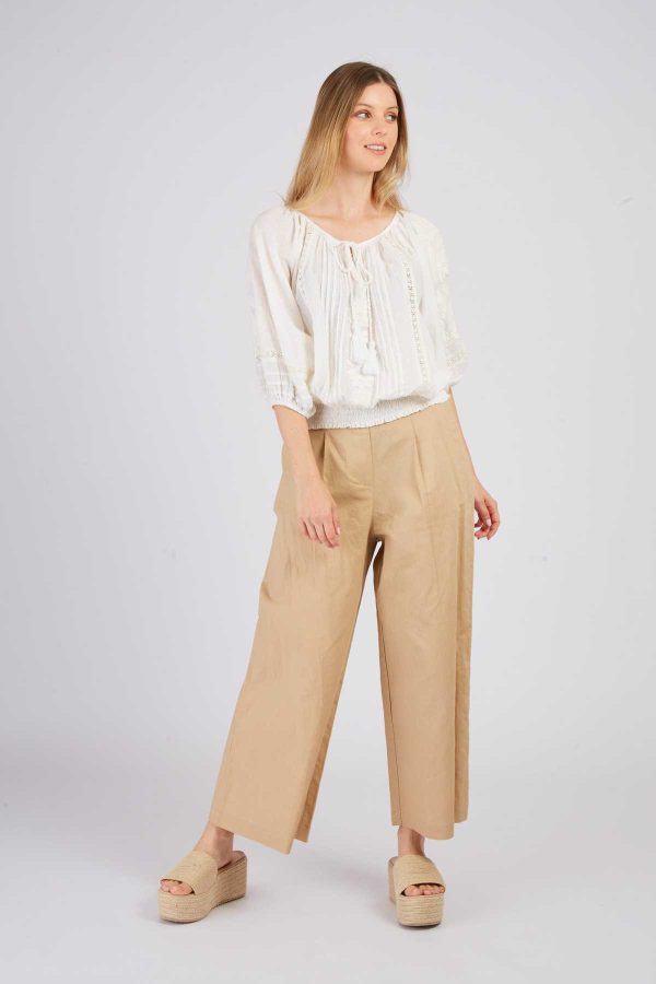 Blouse unie manches 3/4 BAHAMAS