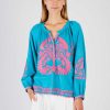 Blouse brodée manches longues BARBADES - Image 2
