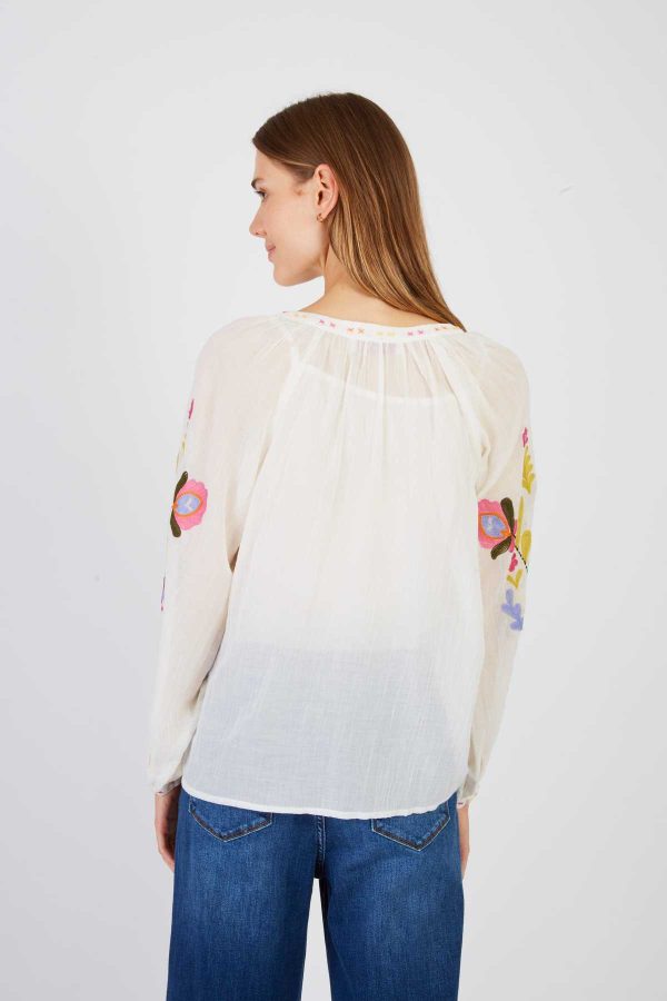 Blouse brodée manches longues BARBERINE - Image 5