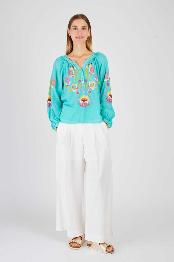 Blouse brodée manches longues BARBERINE - Image 6