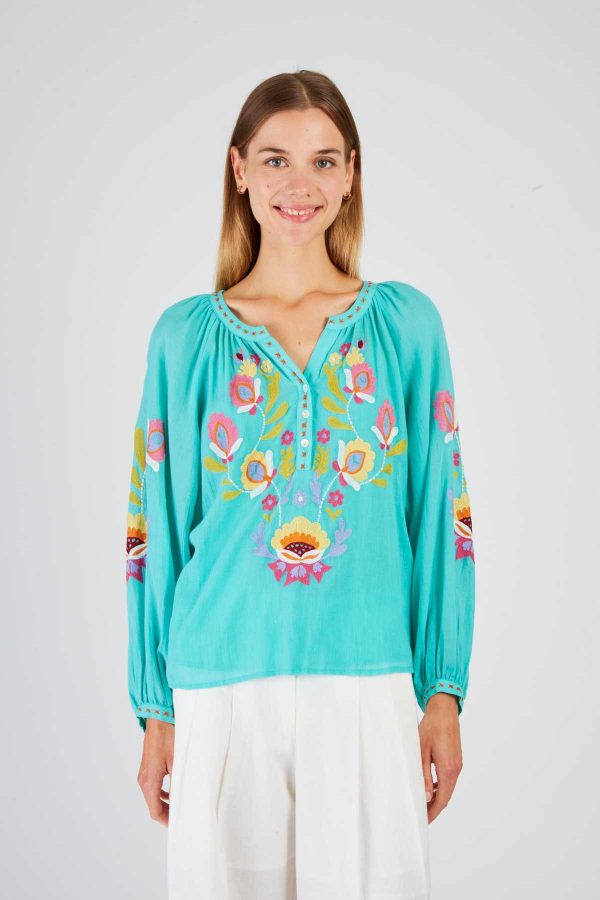 Blouse brodée manches longues BARBERINE - Image 7
