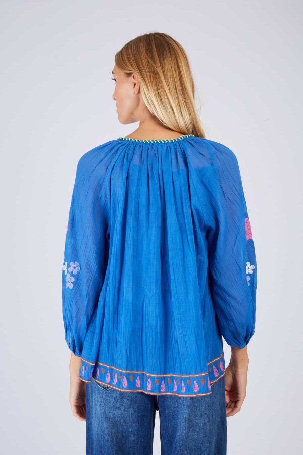 Blouse brodée manches 3/4 BEDFORD - Image 5