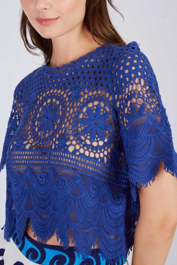 Top court en dentelle crochetée ELKA - Image 3