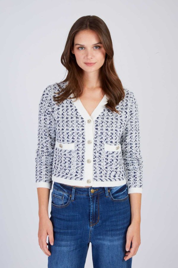 Cardigan en maille bicolore FLOYD - Image 2
