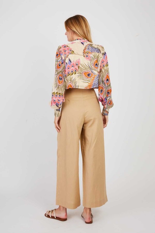 Pantalon large uni en lin DAISY - Image 4
