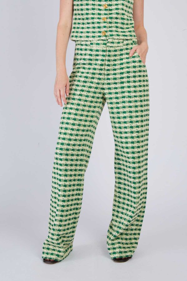 Pantalon droit à carreaux DAHLIA - Image 4