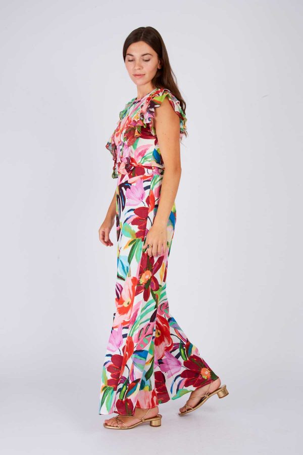 Pantalon évasé imprimé DELFINA - Image 2