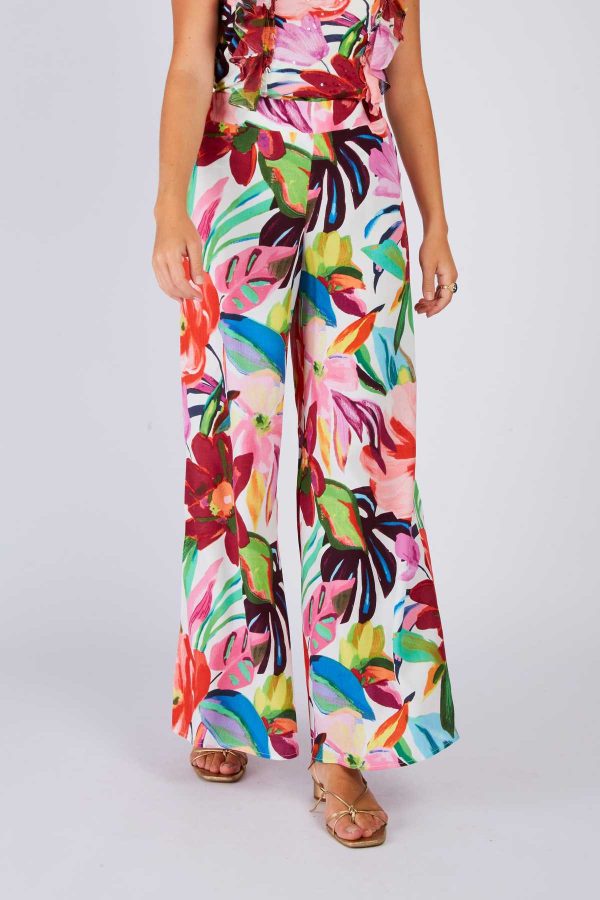 Pantalon évasé imprimé DELFINA - Image 4