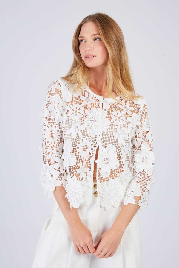 Veste en dentelle florale JEANNETTE - Image 2