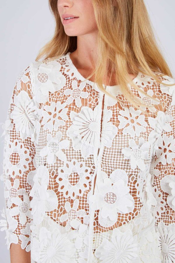 Veste en dentelle florale JEANNETTE - Image 3