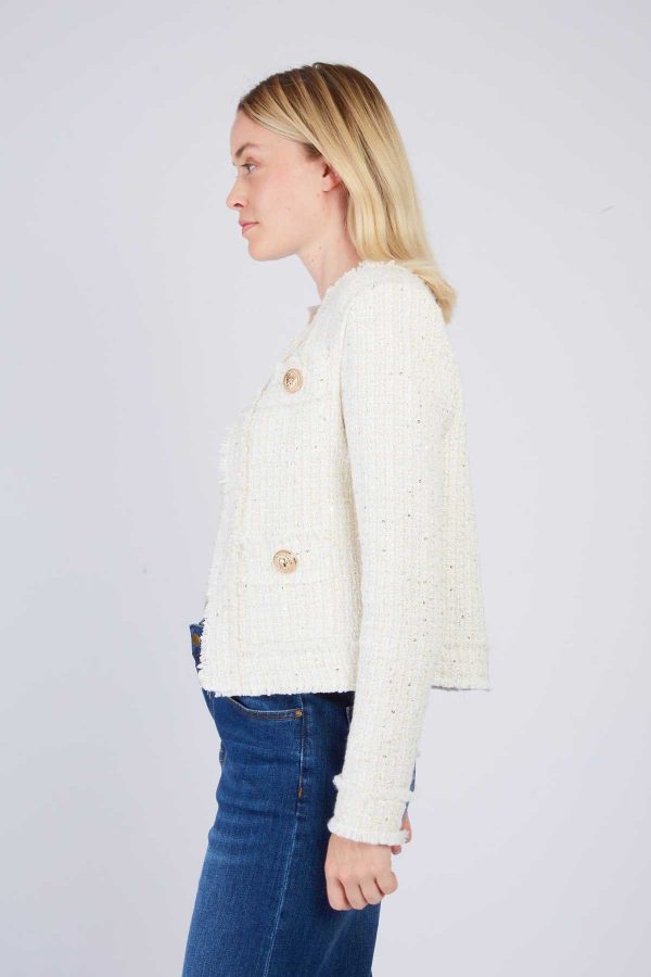 Veste en tweed unie JELLY - Image 4