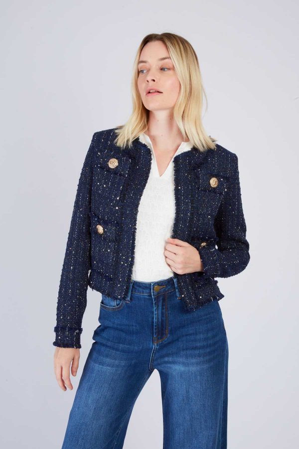 Veste en tweed unie JELLY - Image 7