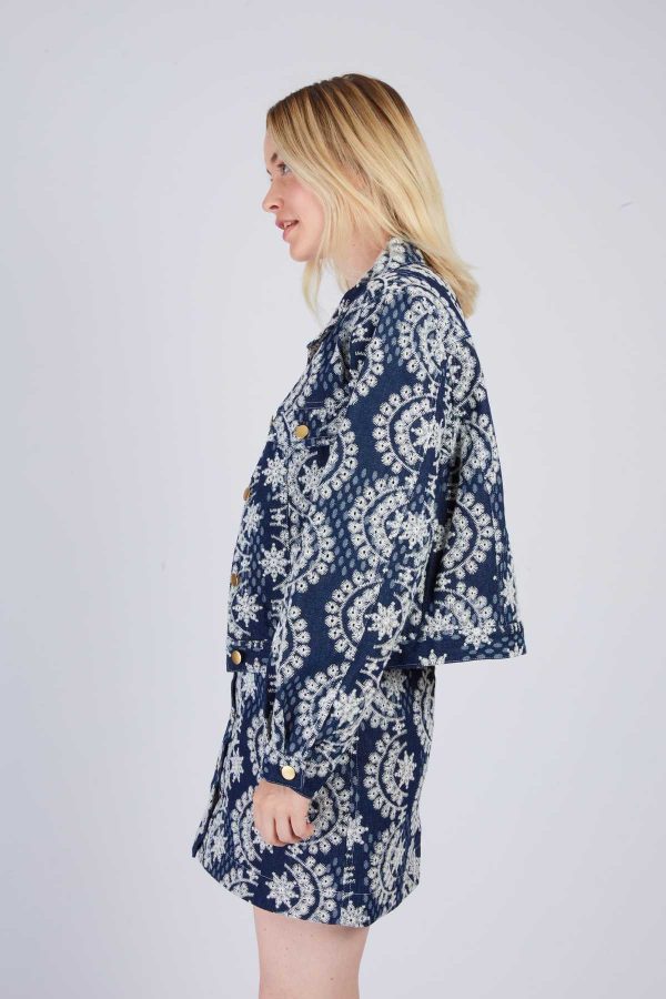 Veste en jean brodée JEZABEL - Image 3